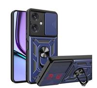 ESHUYI® Cover per Realme Note 60 4G con Custodia per Fotocamera Scorrevole e Supporto ad Anello [Custodia Paraurti Compatibile con Supporto Magnetico per Auto], Blu