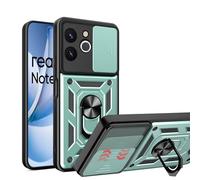 ESHUYI Cover per Realme Note 70T con Custodia per Fotocamera Scorrevole e Supporto ad Anello [Custodia Paraurti Compatibile con Supporto Magnetico per Auto], Verde