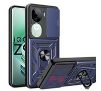 ESHUYI® Cover per vivo V40e 5G con Custodia per Fotocamera Scorrevole e Supporto ad Anello [Custodia Paraurti Compatibile con Supporto Magnetico per Auto], Blu