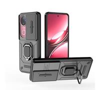 ESHUYI Cover per vivo V50 5G con Custodia per Fotocamera Scorrevole e Supporto ad Anello [Custodia Paraurti Compatibile con Supporto Magnetico per Auto], Nero