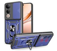ESHUYI® Cover per vivo V50 Lite (4G/5G) con Custodia per Fotocamera Scorrevole e Supporto ad Anello [Custodia Paraurti Compatibile con Supporto Magnetico per Auto], Blu