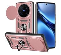 ESHUYI® Cover per vivo X200 Pro 5G con Custodia per Fotocamera Scorrevole e Supporto ad Anello [Custodia Paraurti Compatibile con Supporto Magnetico per Auto], Oro rosa