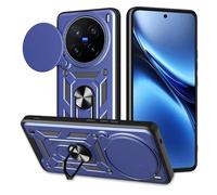 ESHUYI® Cover per vivo X200 Pro 5G con Custodia per Fotocamera Scorrevole e Supporto ad Anello [Custodia Paraurti Compatibile con Supporto Magnetico per Auto], Blu