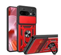 ESHUYI Cover per vivo X300 FE con Custodia per Fotocamera Scorrevole e Supporto ad Anello [Custodia Paraurti Compatibile con Supporto Magnetico per Auto], Rosso