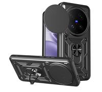 ESHUYI Cover per vivo X300 Ultra con Custodia per Fotocamera Scorrevole e Supporto ad Anello [Custodia Paraurti Compatibile con Supporto Magnetico per Auto], Nero