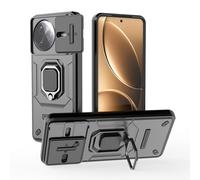 ESHUYI® Cover per Xiaomi Poco F7 Ultra con Custodia per Fotocamera Scorrevole e Supporto ad Anello [Custodia Paraurti Compatibile con Supporto Magnetico per Auto], Nero