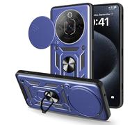 ESHUYI® Cover per ZTE nubia Focus 5G con Custodia per Fotocamera Scorrevole e Supporto ad Anello [Custodia Paraurti Compatibile con Supporto Magnetico per Auto], Blu