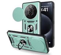 ESHUYI® Cover per ZTE nubia Focus 5G con Custodia per Fotocamera Scorrevole e Supporto ad Anello [Custodia Paraurti Compatibile con Supporto Magnetico per Auto], Verde