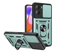 ESHUYI Cover per ZTE nubia Neo 3 5G con Custodia per Fotocamera Scorrevole e Supporto ad Anello [Custodia Paraurti Compatibile con Supporto Magnetico per Auto], Verde