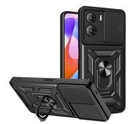 ESHUYI Cover per ZTE nubia Neo 3 5G con Custodia per Fotocamera Scorrevole e Supporto ad Anello [Custodia Paraurti Compatibile con Supporto Magnetico per Auto], Nero
