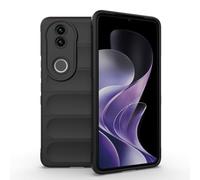 ESHUYI Cover Silicone Liquido per vivo V50 5G con Protezione Anti-Germi e Fodera in Microfibra, Custodia in Silicone a Antiurto, Nero