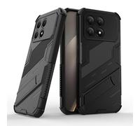 ESHUYI Custodia per Xiaomi Poco F8 Pro con Supporto [Compatibile con Supporto Magnetico per Auto] Cover Paraurti PC + TPU, Nero