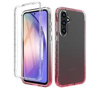 ESHUYI® Trasparente Cover per Samsung Galaxy A56 5G/Galaxy A36 5G Custodia in silicone a Antiurto 360° con Protezione per lo Schermo Integrata, Caso Protettivo Antineve e Antipolvere, Rosso