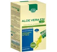 ESI - Aloe Vera +Forte, Integratore Alimentare di Puro Succo Concentrato, per il Benessere del Sistema Digerente, Ricco di Polisaccaridi, Senza Glutine e Vegan, 24 Pocket Drinks