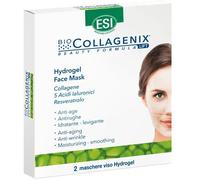 ESI, Biocollagenix Hydrogel Face Mask, Maschera Viso al Collagene, Acido Ialuronico e Resveratrolo, Effetto Antirughe, Idratante e Levigante, Dona una Pelle Elastica e Idratata, 2 Maschere