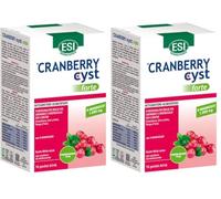 ESI, Cranberry Cyst Forte, Integratore Alimentare per la Funzionalità delle Vie Urinarie e il Drenaggio dei Liquidi Corporei, con D-Mannosio, a Base di Uva Ursina e Tè Verde, 16 Pocket Drink