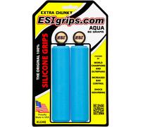 ESI Extra Grosso Silicone Manubrio Grips Aqua 130mm Mountain Ibrida Bicicletta