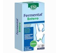 ESI, Fermental Entero, Integratore Alimentare per l'Equilibrio della Flora Intestinale, a Base di Microrganismi Probiotici, Gusto Vaniglia, Senza Glutine e Vegan, 10 Stick Idrosolubili