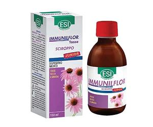 ESI - Immuniflor Tosse Junior, Sciroppo Balsamico con Propoli, Idrata la Gola e Contrasta la Formazione di Muco, Calma l'Irritazione, Ideale per Bambini, Senza Glutine, 150 ml