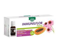 ESI, Immunilflor Forte Papaya, Integratore Alimentare per Favorire le Difese Immunitarie a Base di Fermenti Lattici, Vitamina C, Sambuco e Miele, Senza Glutine, 12 Mini Drink