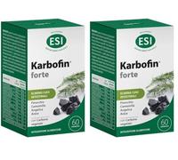 ESI, Karbofin Forte, Integratore Carbone Vegetale Gonfiore, Elimina i Gas Intestinali e Regolarizza l'Attività Intestinale, Con Finocchio, Camomilla e Anice, Vegan, Senza Coloranti, 60 Naturcaps