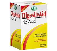 ESI - Le Dieci Erbe No Acid, Integratore Alimentare a Base di Corallo Fossile e Papaya, Gusto Finocchio e Liquirizia, Aiuta la Digestione e Combatte l'Acidità, Senza Glutine, 60 Tavolette Masticabili