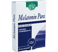 ESI - Melatonin Pura, Integratore Alimentare di Melatonina, Favorisce il Sonno e Contrasta gli Effetti del Jet Lag, Senza Glutine e Vegan, 60 Microtavolette