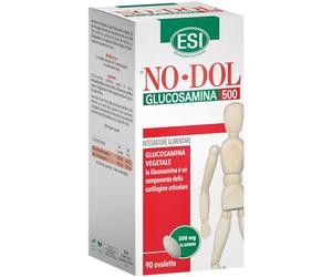 ESI - No-Dol Glucosamina 500, Integratore Alimentare a Base di Glucosamina, Elemento Caratterizzante di Tessuti Connettivi e Cartilagini, Senza Glutine e Vegan, 90 Ovalette