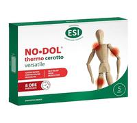 ESI, No-Dol Thermo Versatile, Cerotti Riscaldanti per Alleviare i Fastidi Reumatici e Muscolari, Fonte di Calore di Origine Naturale Senza Farmaci, Sollievo Fino a 8 Ore, Senza Parabeni, 5 Pezzi