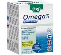 ESI Omega 3 - Extra Pure Integratore Naturale Omega 3 e Vitamina E, 50 Perle