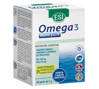 ESI Omega 3 - Extra Pure Integratore Naturale Omega 3 e Vitamina E, 50 Perle