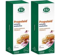 ESI - Propolaid Estratto Puro Analcolico, Integratore Alimentare di Propolis, Senza Glutine e Vegetariano, Liquido, 50 ml (Confezione da 2)