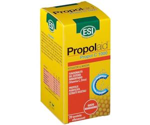 ESI - Propolaid Propol C, Integratore Alimentare di Vitamina C, con Estratto di Propolis, Supporta il Normale Funzionamento del Sistema Immunitario, Senza Glutine e Vegetariano, 20 Tavolette
