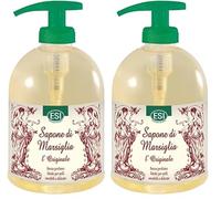 ESI, Sapone di Marsiglia Liquido, l'Originale, Idrata, Nutre e Lenisce la Pelle, Azione Protettiva della Cute, Dermatologicamente Testato, Senza Profumi e Coloranti, 500 ml (Confezione da 2)