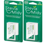 ESI - Stevia Midy, Dolcificante Zero Calorie di Origine Naturale, a Base di Glicosidi Steviolici, Sostituisce lo Zucchero nella Dolcificazione delle Bevande, Senza Glutine e Vegano, 100 Compresse
