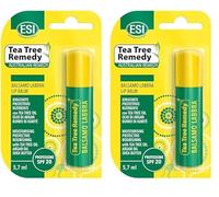 ESI - Tea Tree Remedy Balsamo Labbra SPF 20, con Olio di Argan, Burro di Karité e Vitamina E, Contrasta gli Arrossamenti e Nutre in Profondità, Ipoallergenico, Dermatologicamente Testato, 5,7 ml