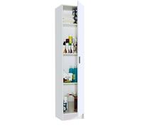 Kit armadio multiuso 1 anta 4 ripiani cm37x37x180h colore bianco in melaminico