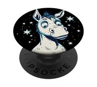 Esilarante asino confuso per una dichiarazione comica PopSockets PopGrip Adesivo