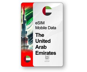 eSIM Internet Gli Emirati Arabi Uniti, valido 30 giorni, traffico 50 GB