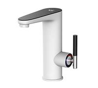 ESIP Rubinetto per lavabo,3000W scaldabagno istantaneo integrato,360° Girevole miscelatore lavabo bagno Bianco,IPX4 impermeabile scalda acqua elettrico istantaneo,Rubinetto Bagno Lavabo