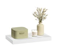 eSituro Mensola da Muro Nera in MDF, Mensola Cucina Salvaspazio, con Staffa Metallica Invisibile, Decorazione per Soggiorno, Camera da Letto, Bagno, 40x22,9x3,8 cm