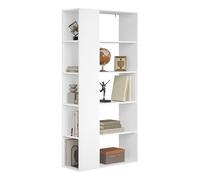 eSituro Scaffale per Libri con 10 Cubi di Stoccaggio, Indipendente per Studio, Camera da Letto, Soggiorno, Bianca, con Dispositivi Antiribaltamento, L78xP30xH160cm