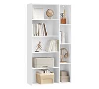 eSituro Scaffale per Libri, Libreria con 9 Scomparti, Libreria da Terra per Studio, Soggiorno, Camera da Letto, L80 x P30 x H150 cm, Bianco, SBKC0060