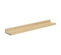 eSituro Scaffali Galleggianti in Legno, Mensole Sospese a Parete con Deflettore per Camera da Letto/Soggiorno/Cucina/Bagno/Corridoio, Portata di 10kg, Colore Legno Naturale, L60xP10xH4cm, SWS0377