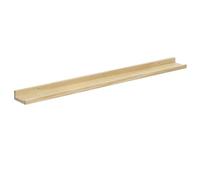 eSituro Scaffali Galleggianti in Legno, Mensole Sospese a Parete con Deflettore per Camera da Letto/Soggiorno/Cucina/Bagno/Corridoio, Portata di 10kg, Colore Legno Naturale, L100xP10xH4cm,SWS0379