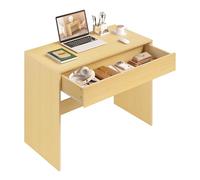 eSituro Scrivania Computer con Cassetto 100x50 cm, Scrivania per Ufficio e Studio, Tavolo per Camera da Letto Moderna Minimalista, Rovere