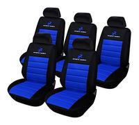 eSituro Set Coprisedili Auto per Van/Furgone Antisudore Universali Anteriori Poliestere 5 Posti