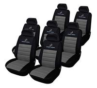 eSituro Set Coprisedili Auto per Van/Furgone Antisudore Universali Anteriori Poliestere 7 Posti