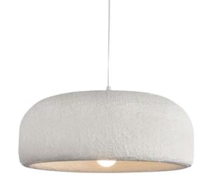 ESIYUVO Lampada a sospensione a tamburo bianco Lampada a sospensione moderna e minimalista per la casa Corpo della lampada creativo scolpito a mano Lampada a sospensione regolabile nordica