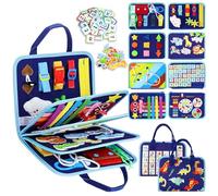 Esjay Busy Board Montessori Giocattoli a Partire per Bambini dai 3+ annia Partire,Blue